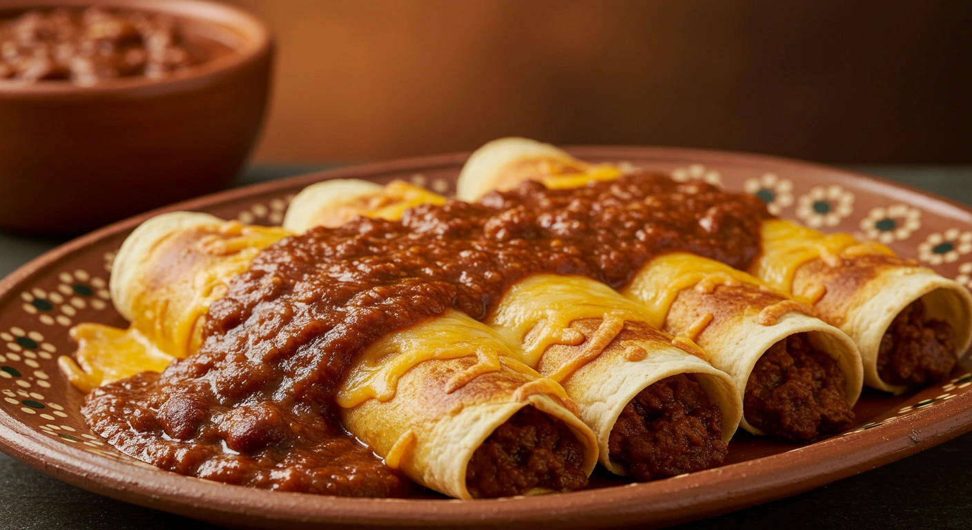 Cheese Enchiladas with Chili Gravy - secondary view